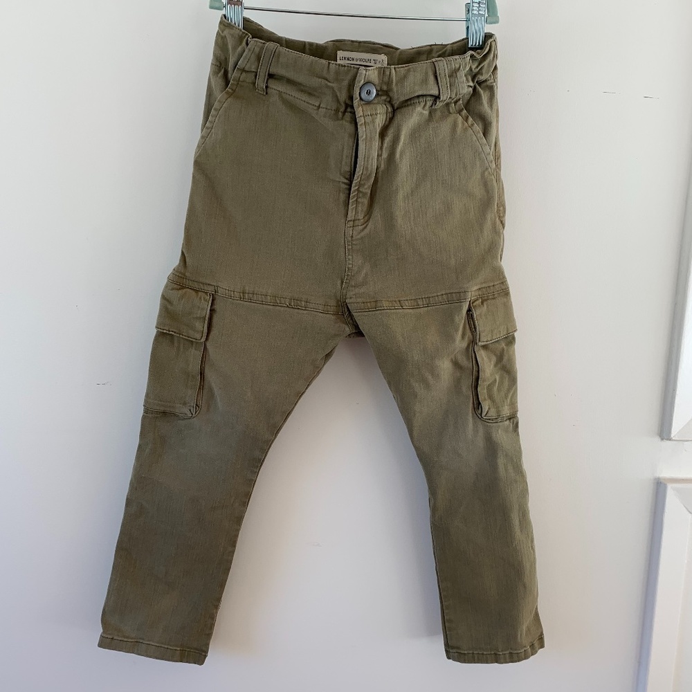LENNON&WOLF BOYS GREEN CARGO PANT SIZE 8